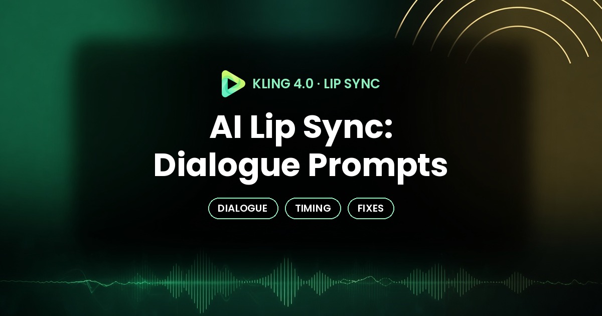 AI Lip Sync with Kling 3.0: Dialogue Prompts and Fixes